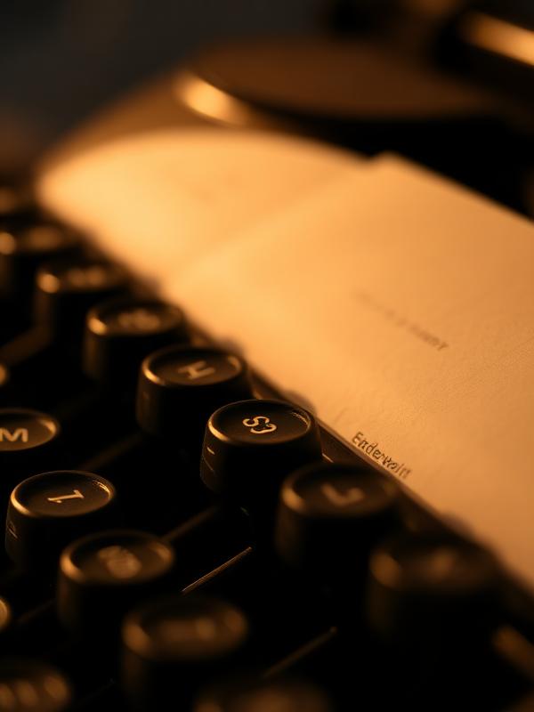 Close-up of vintage typewriter keys